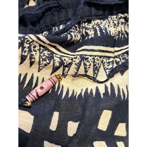 Boho Ethnic Animal Print Maxi Flowy Lightweight Skirt (Flaw) Festival Cultural - Picture 5 of 12